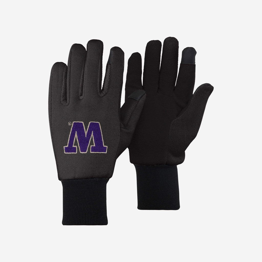 Washington Huskies Colored Texting Utility Gloves FOCO - FOCO.com