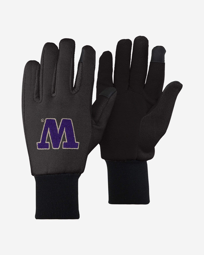 Washington Huskies Colored Texting Utility Gloves FOCO - FOCO.com