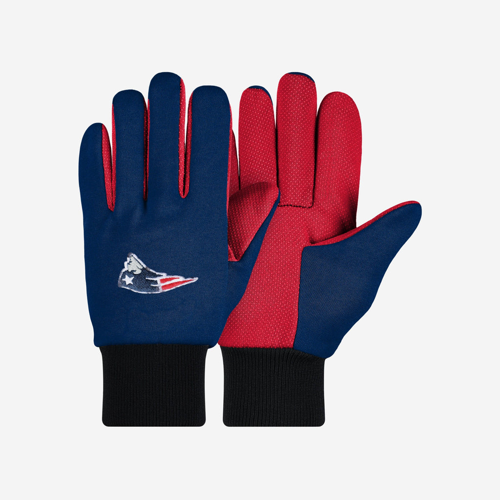 New England Patriots Colored Palm Utility Gloves FOCO - FOCO.com