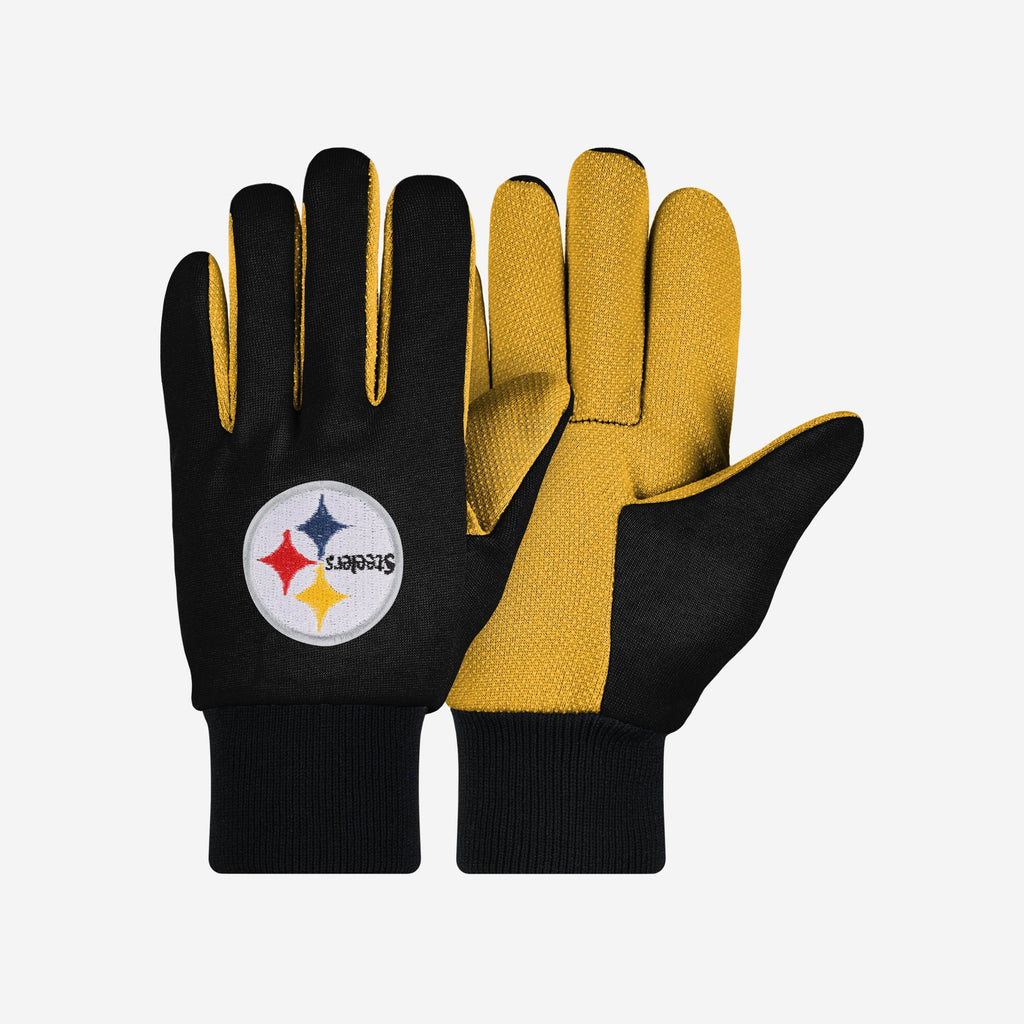 Pittsburgh Steelers Colored Palm Utility Gloves FOCO - FOCO.com