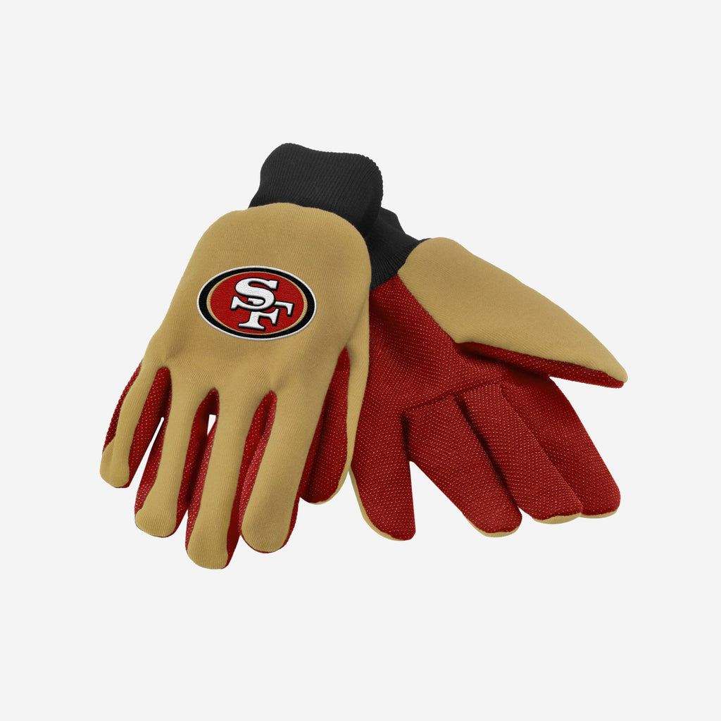 San Francisco 49ers Colored Palm Utility Gloves FOCO - FOCO.com