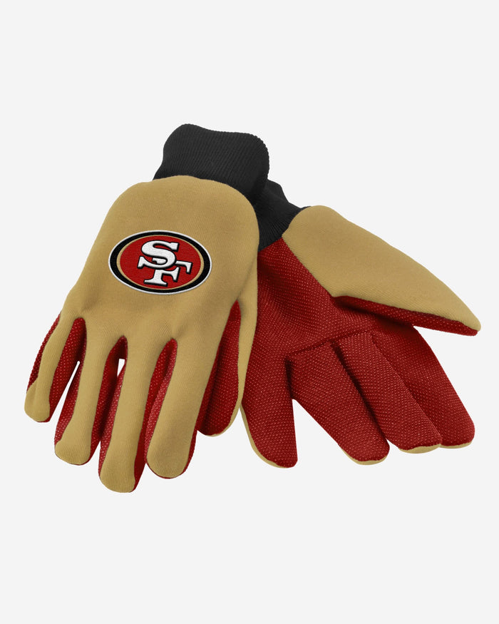 San Francisco 49ers Colored Palm Utility Gloves FOCO - FOCO.com