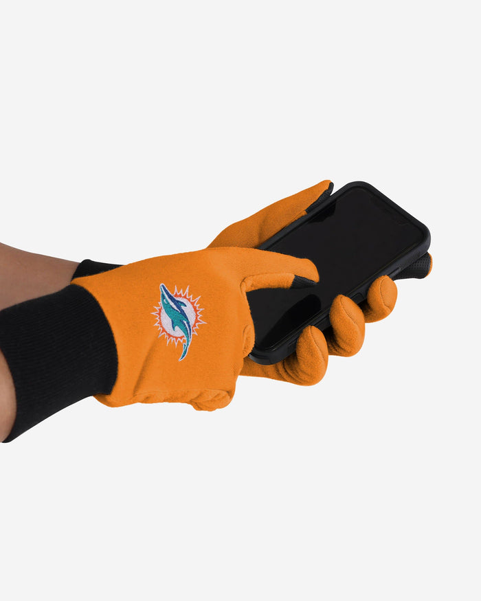 Miami Dolphins Colored Texting Utility Gloves FOCO - FOCO.com