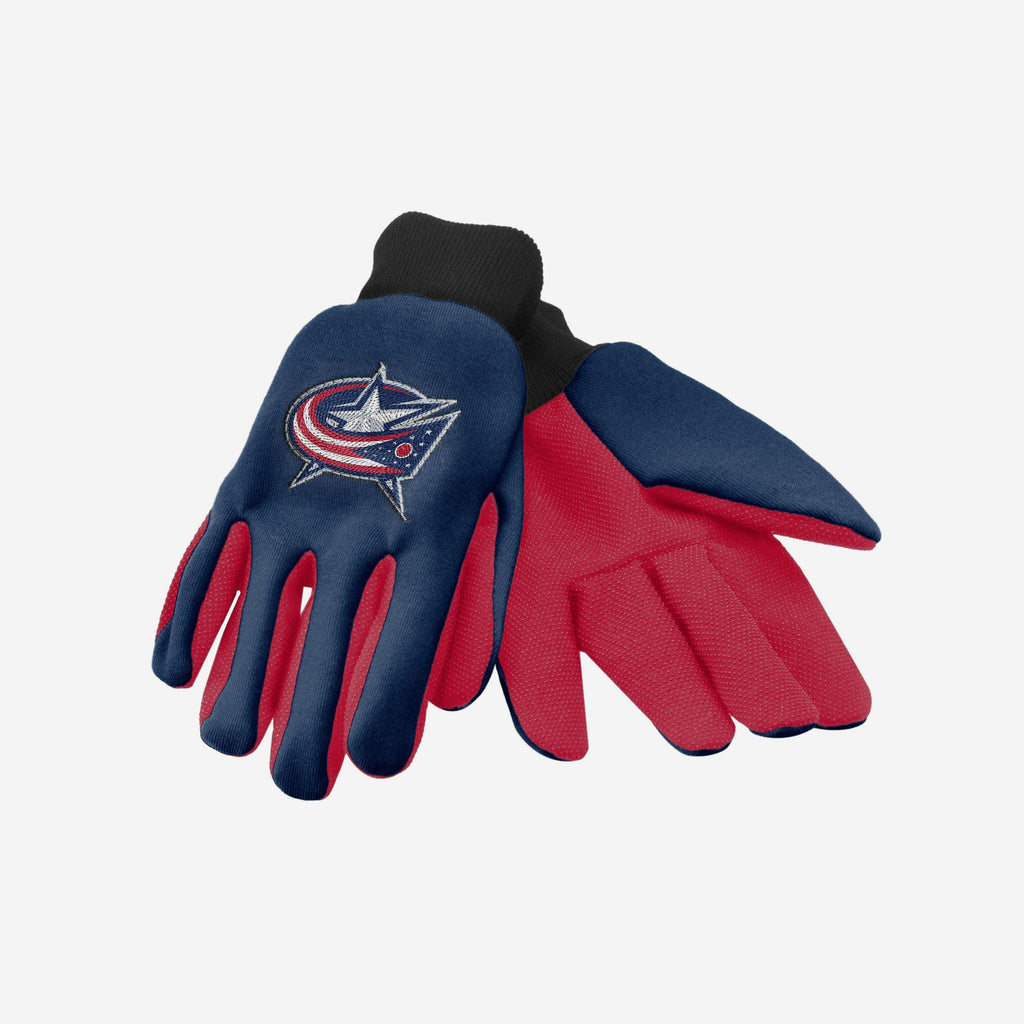 Columbus Blue Jackets Colored Palm Utility Gloves FOCO - FOCO.com