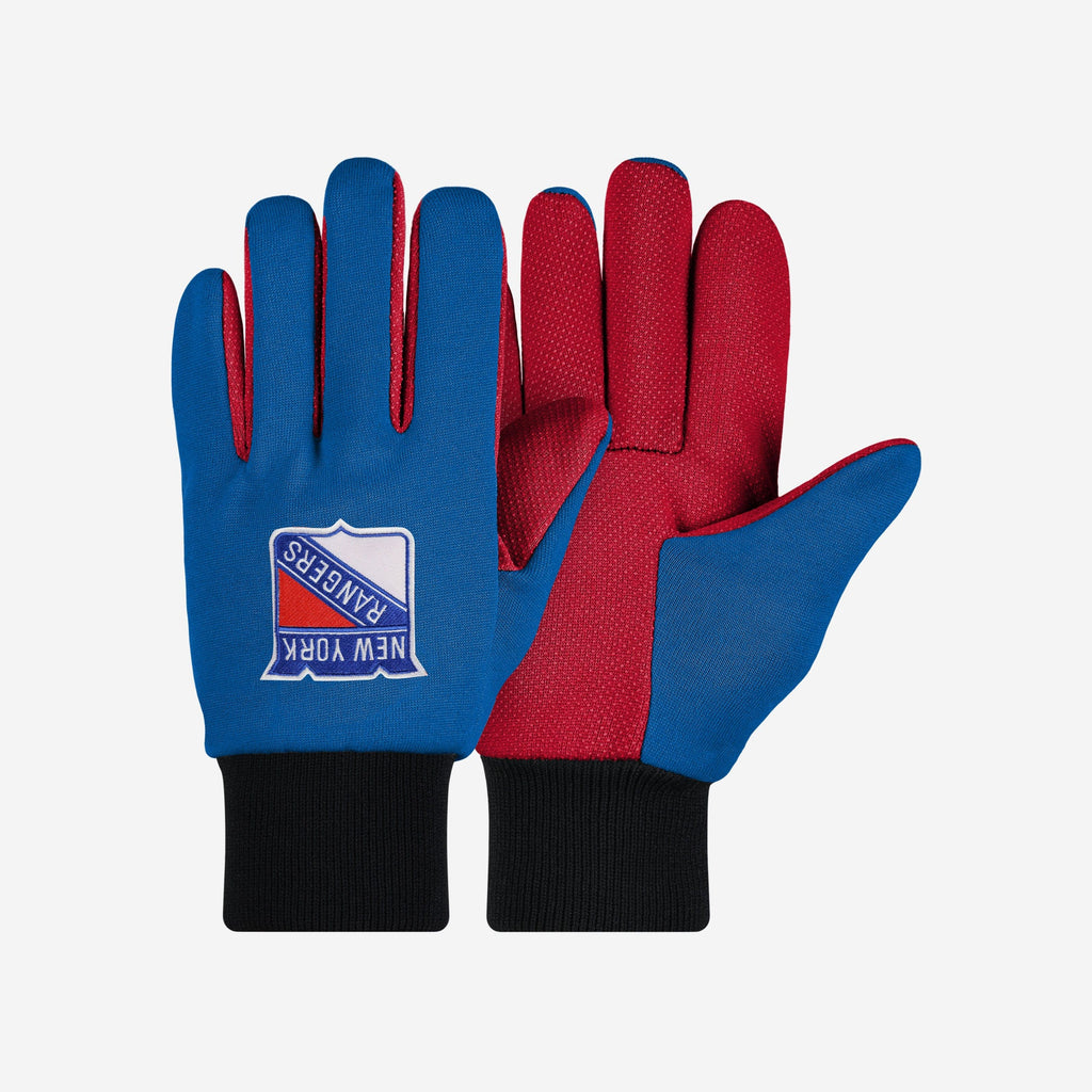 New York Rangers Colored Palm Utility Gloves FOCO - FOCO.com