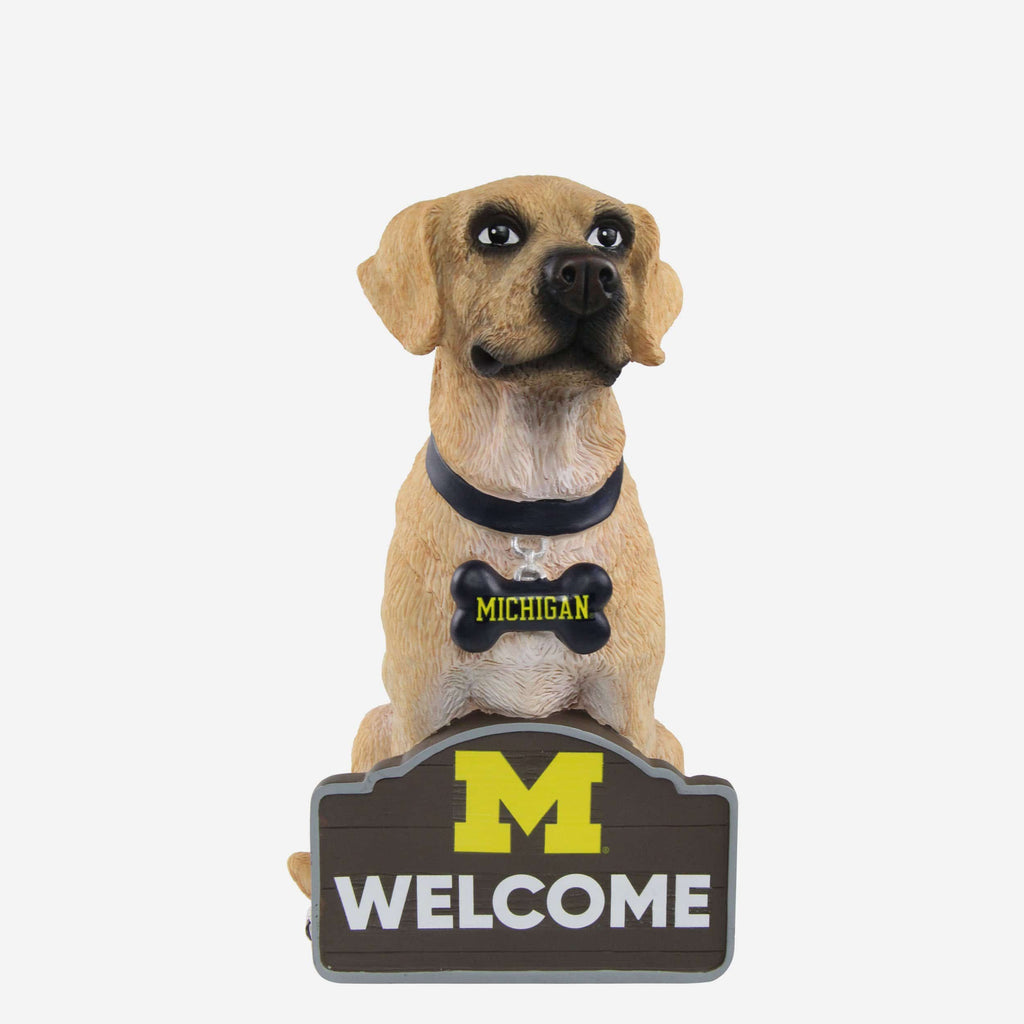 Michigan Wolverines Yellow Labrador Statue FOCO - FOCO.com