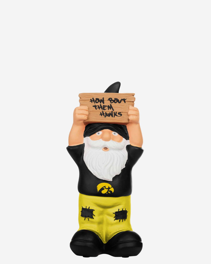 Iowa Hawkeyes Slogan Sign Mini Gnome FOCO - FOCO.com