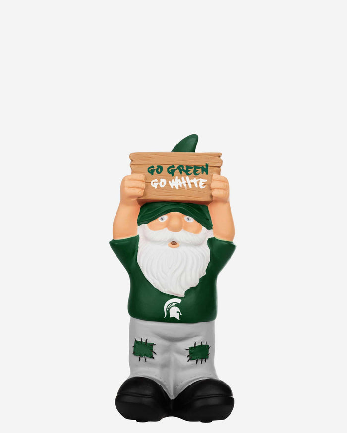 Michigan State Spartans Slogan Sign Mini Gnome FOCO - FOCO.com