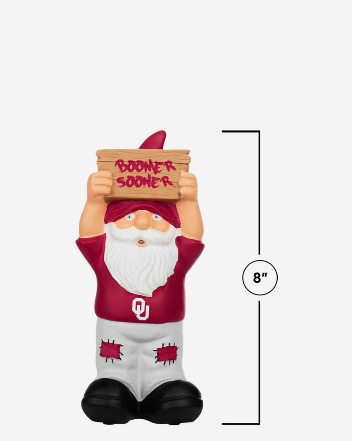 Oklahoma Sooners Slogan Sign Mini Gnome FOCO - FOCO.com