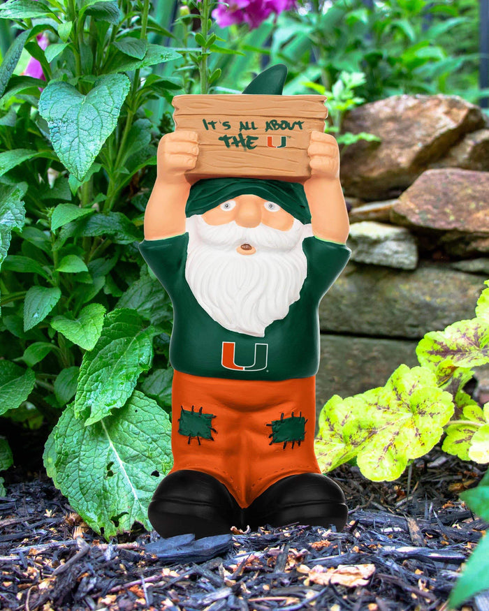 Miami Hurricanes Slogan Sign Mini Gnome FOCO - FOCO.com