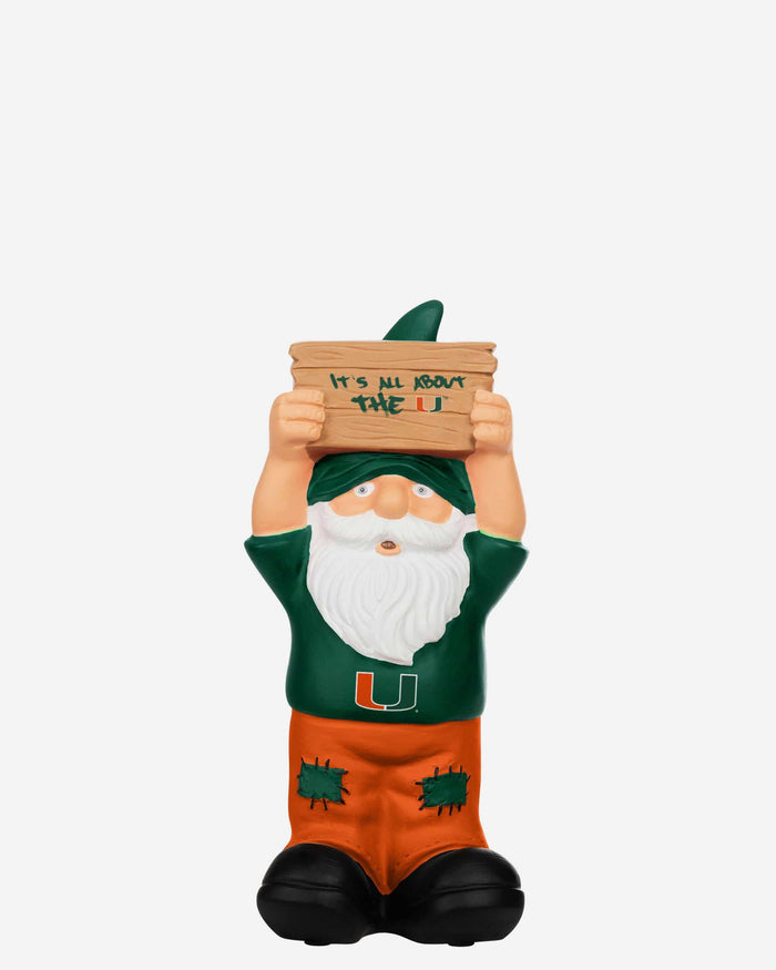 Miami Hurricanes Slogan Sign Mini Gnome FOCO - FOCO.com