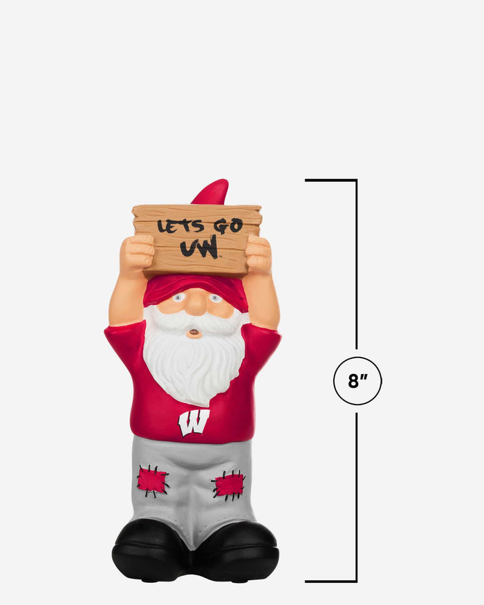 Wisconsin Badgers Slogan Sign Mini Gnome FOCO - FOCO.com