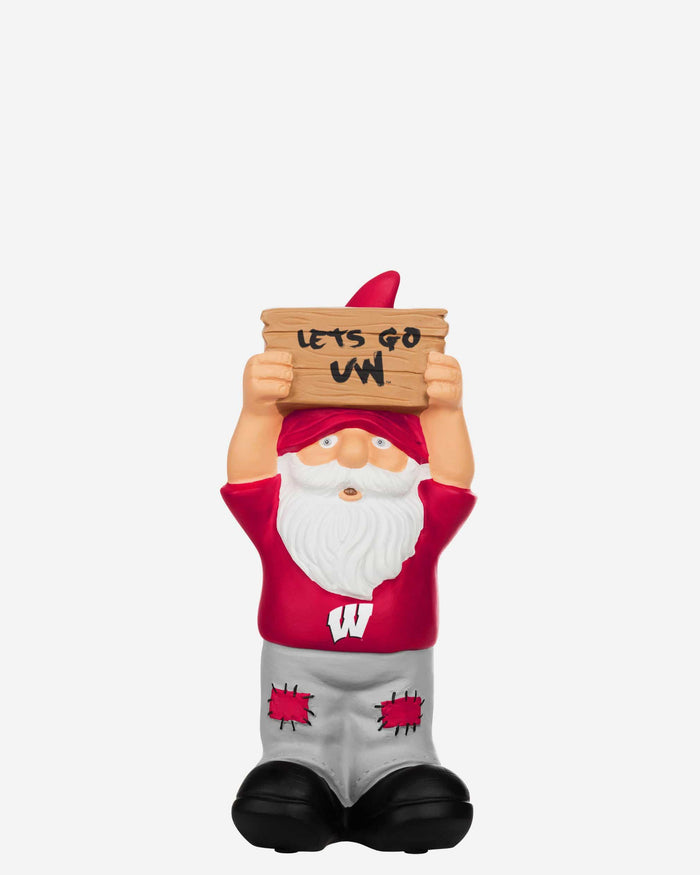 Wisconsin Badgers Slogan Sign Mini Gnome FOCO - FOCO.com