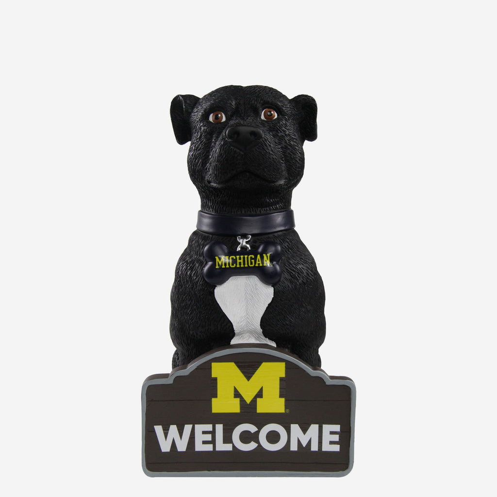 Michigan Wolverines American Staffordshire Terrier Statue FOCO - FOCO.com