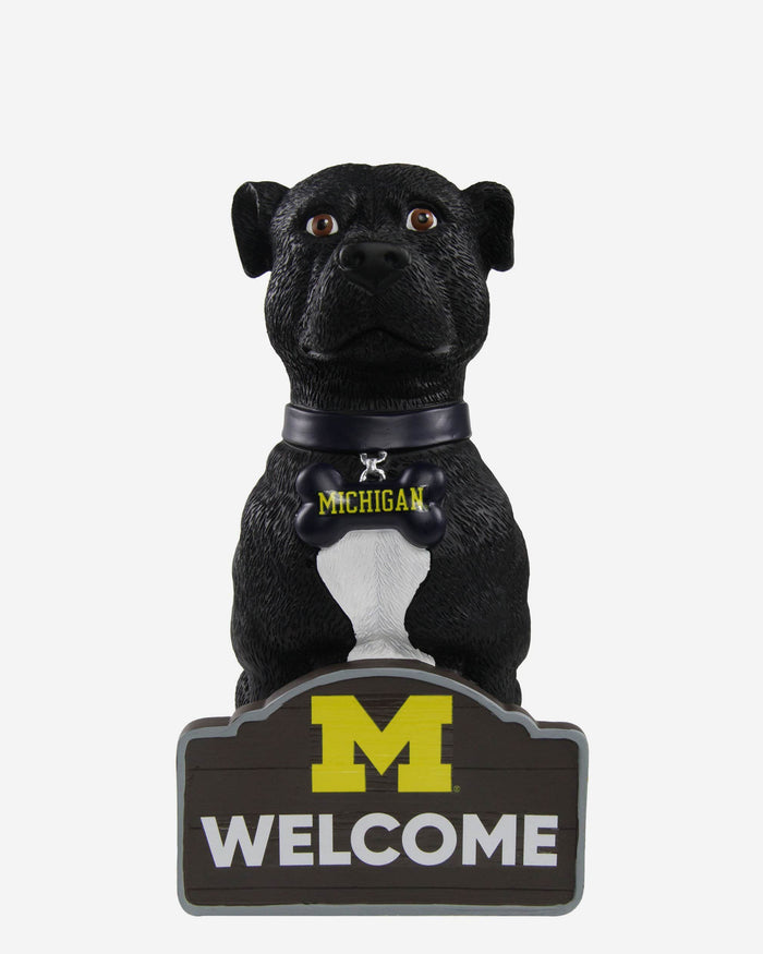 Michigan Wolverines American Staffordshire Terrier Statue FOCO - FOCO.com