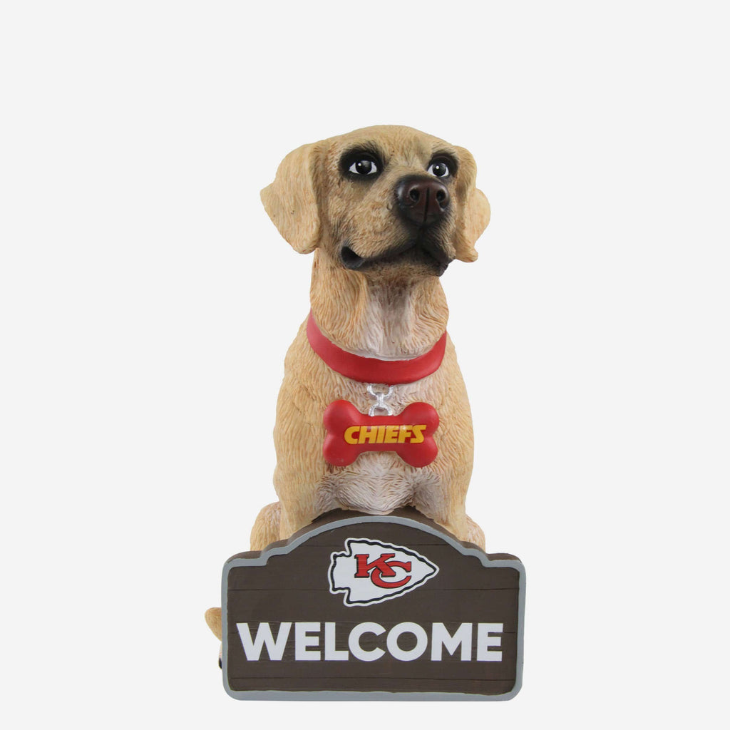 Kansas City Chiefs Yellow Labrador Statue FOCO - FOCO.com