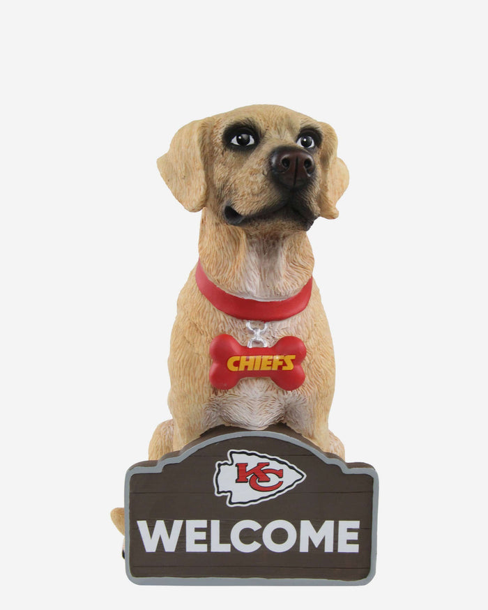 Kansas City Chiefs Yellow Labrador Statue FOCO - FOCO.com