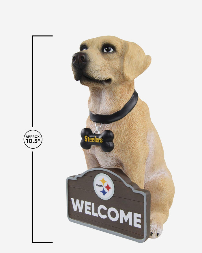 Pittsburgh Steelers Yellow Labrador Statue FOCO - FOCO.com