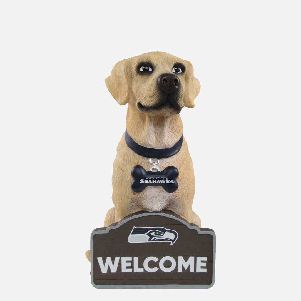 Seattle Seahawks Yellow Labrador Statue FOCO - FOCO.com