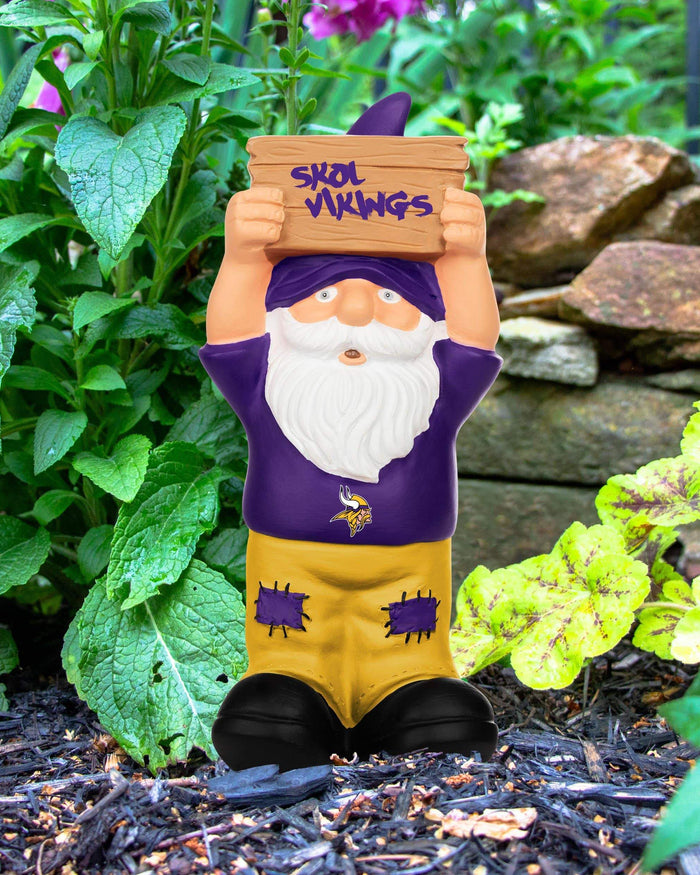 Minnesota Vikings Slogan Sign Mini Gnome FOCO - FOCO.com