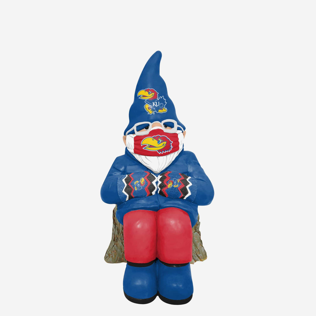 Kansas Jayhawks Bundled Up Gnome FOCO - FOCO.com