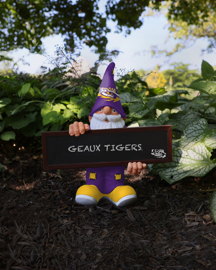 LSU Tigers Chalkboard Sign Gnome FOCO - FOCO.com