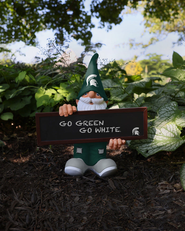 Michigan State Spartans Chalkboard Sign Gnome FOCO - FOCO.com