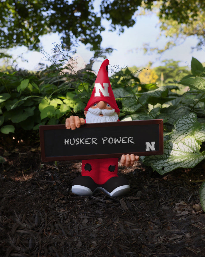 Nebraska Cornhuskers Chalkboard Sign Gnome FOCO - FOCO.com