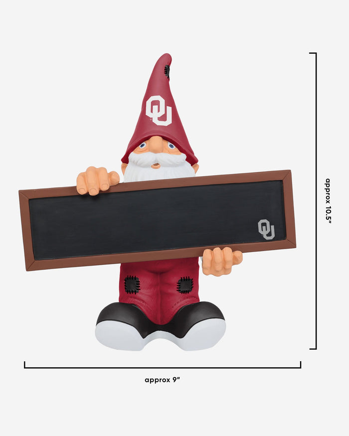 Oklahoma Sooners Chalkboard Sign Gnome FOCO - FOCO.com