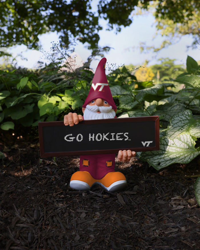 Virginia Tech Hokies Chalkboard Sign Gnome FOCO - FOCO.com