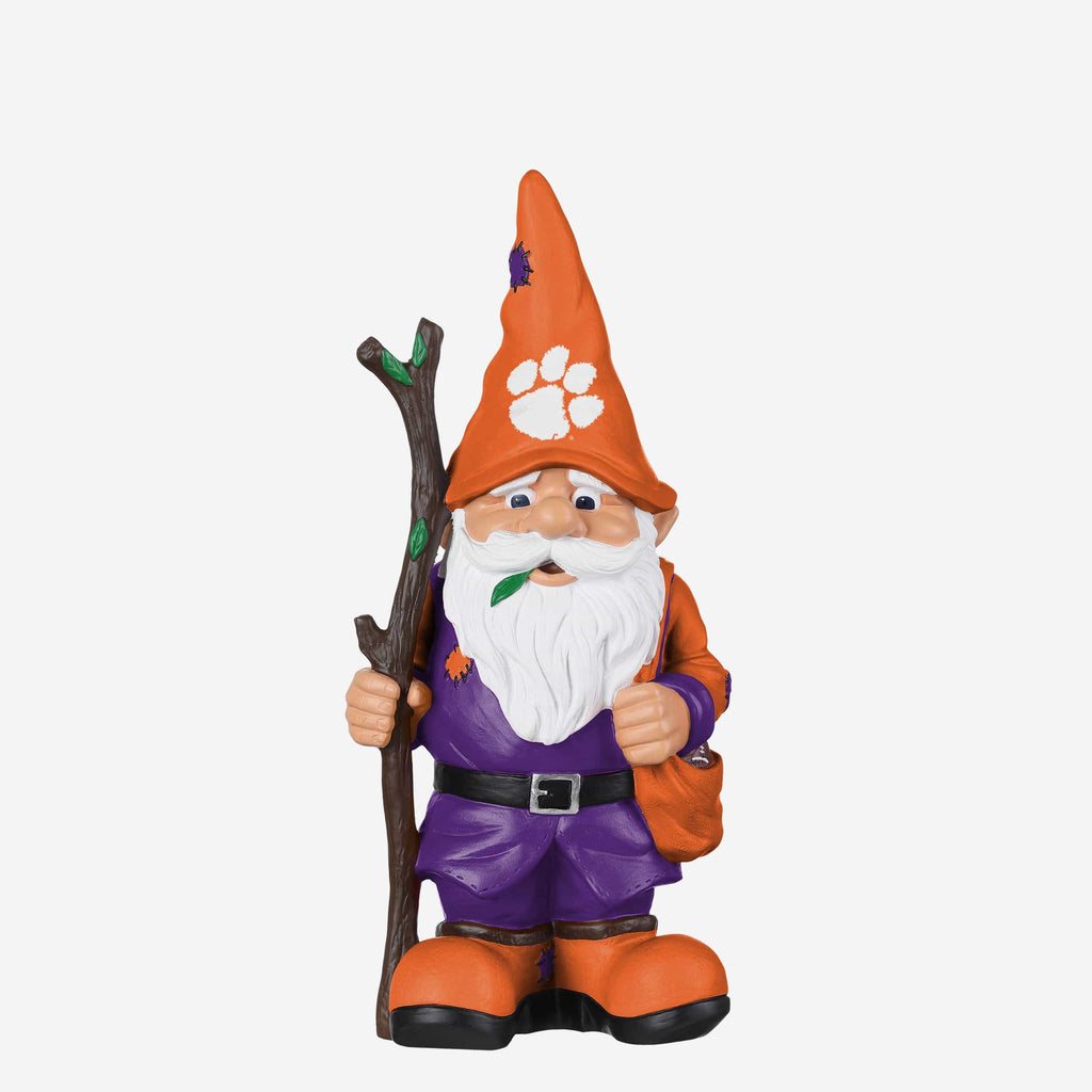 Clemson Tigers Holding Stick Gnome FOCO - FOCO.com