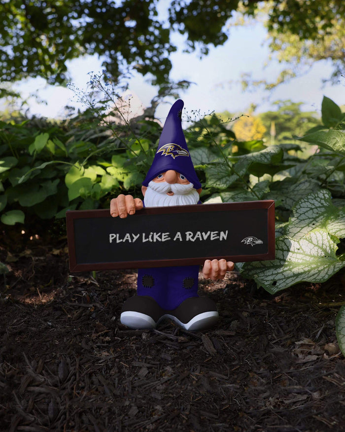 Baltimore Ravens Chalkboard Sign Gnome FOCO - FOCO.com