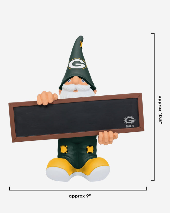 Green Bay Packers Chalkboard Sign Gnome FOCO - FOCO.com