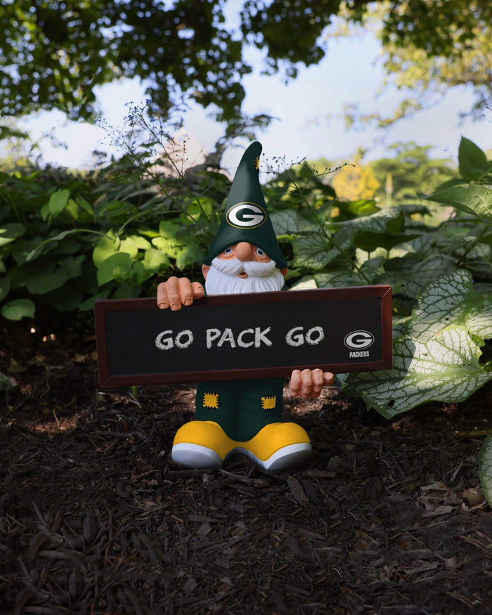 Green Bay Packers Chalkboard Sign Gnome FOCO - FOCO.com