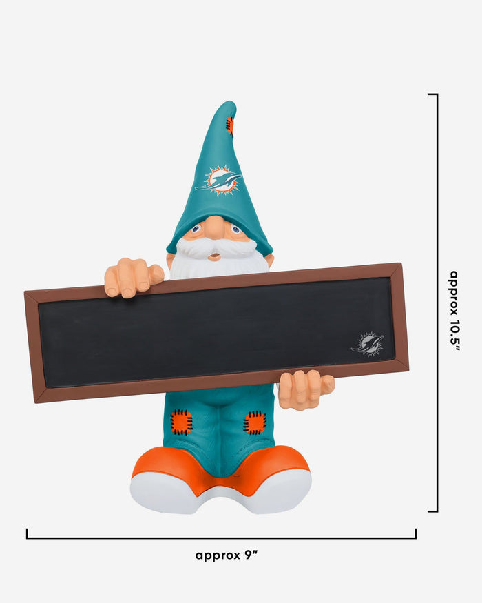 Miami Dolphins Chalkboard Sign Gnome FOCO - FOCO.com