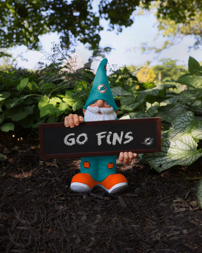 Miami Dolphins Chalkboard Sign Gnome FOCO - FOCO.com