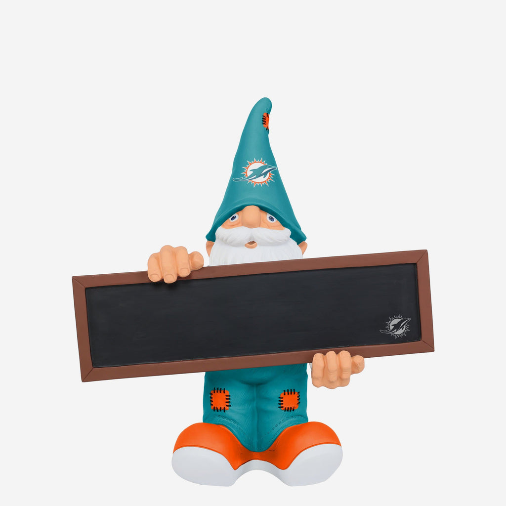 Miami Dolphins Chalkboard Sign Gnome FOCO - FOCO.com