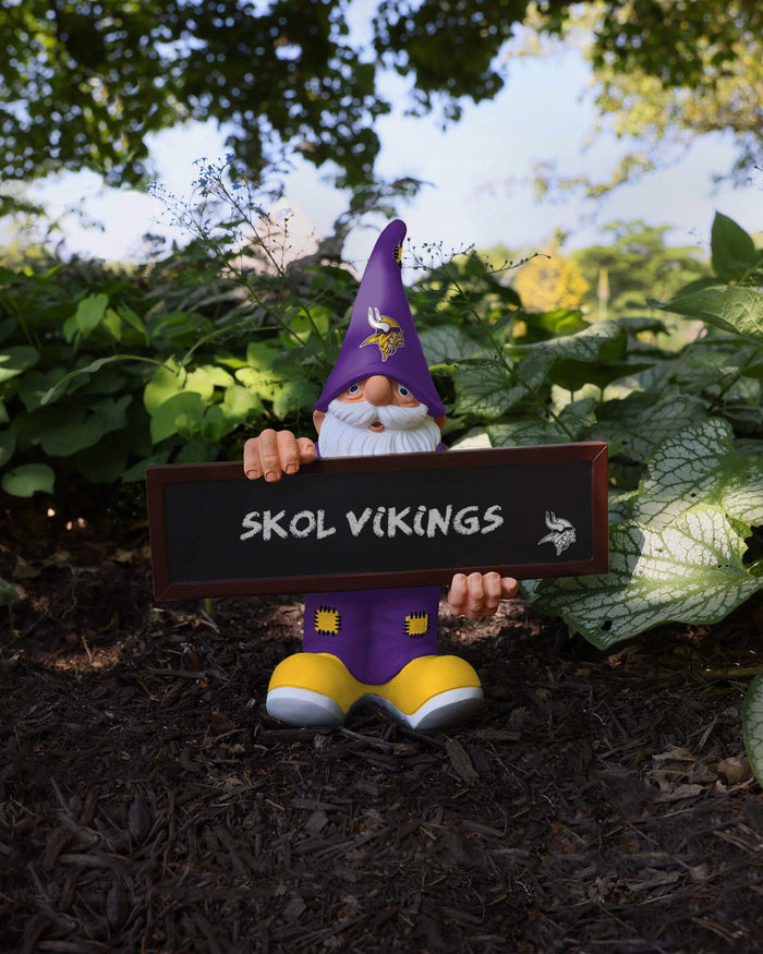 Minnesota Vikings Chalkboard Sign Gnome FOCO - FOCO.com