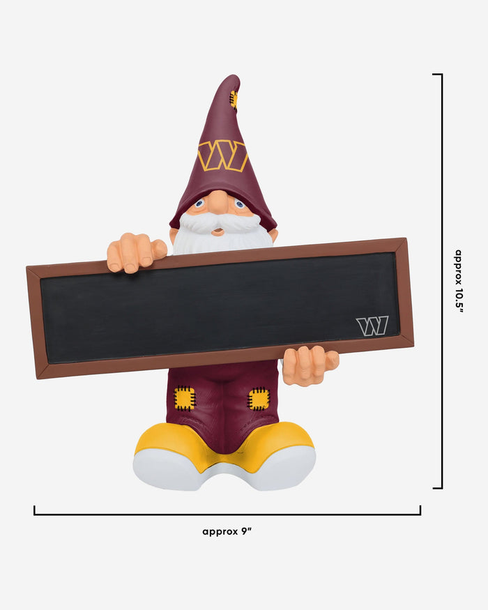 Washington Commanders Chalkboard Sign Gnome FOCO - FOCO.com