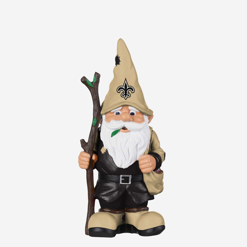 New Orleans Saints Holding Stick Gnome FOCO - FOCO.com