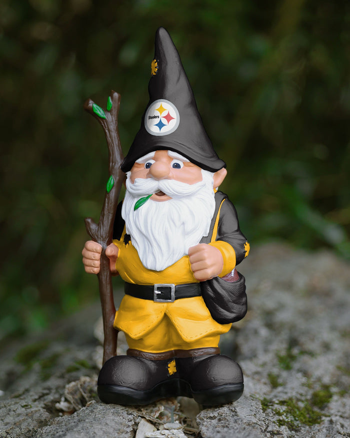 Pittsburgh Steelers Holding Stick Gnome FOCO - FOCO.com