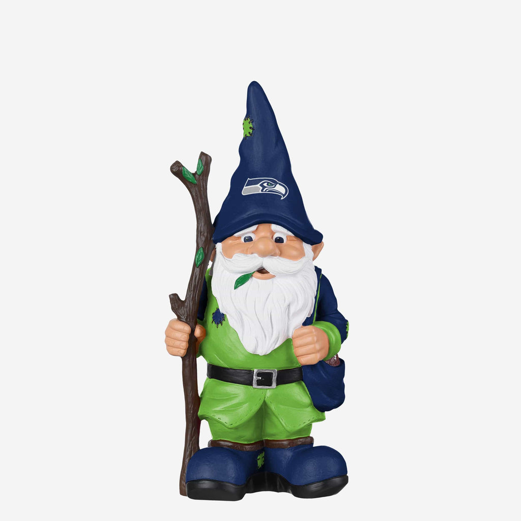 Seattle Seahawks Holding Stick Gnome FOCO - FOCO.com