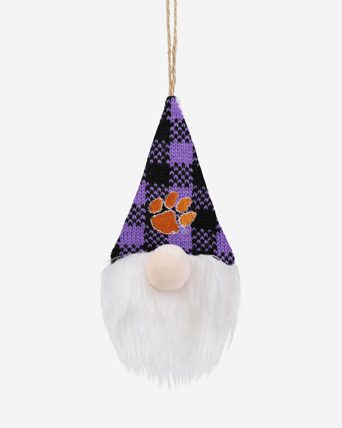 Clemson Tigers Plaid Hat Plush Gnome Ornament FOCO - FOCO.com