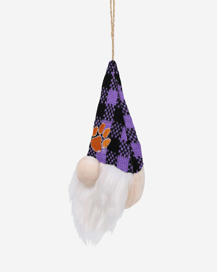 Clemson Tigers Plaid Hat Plush Gnome Ornament FOCO - FOCO.com