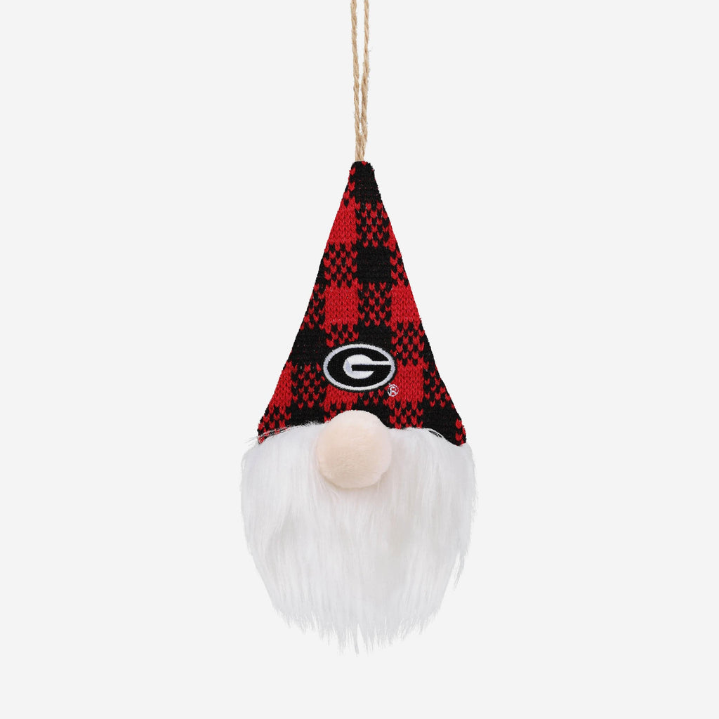 Georgia Bulldogs Plaid Hat Plush Gnome Ornament FOCO - FOCO.com