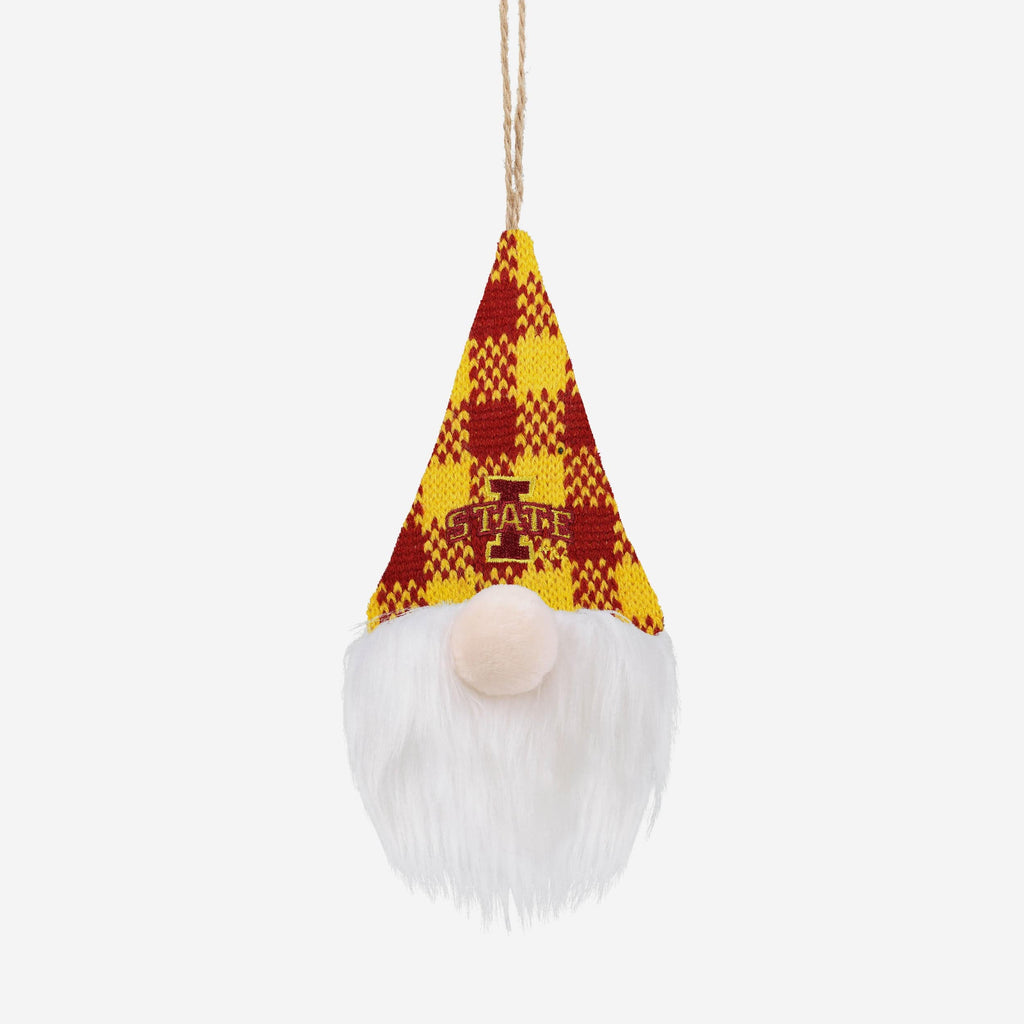 Iowa State Cyclones Plaid Hat Plush Gnome Ornament FOCO - FOCO.com