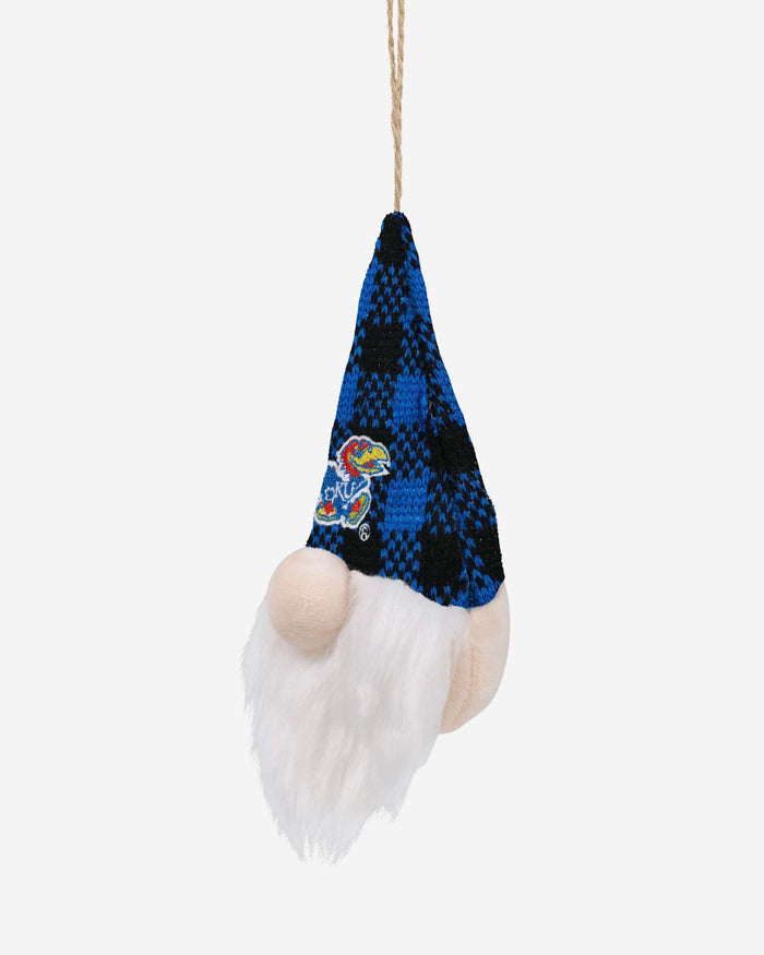 Kansas Jayhawks Plaid Hat Plush Gnome Ornament FOCO - FOCO.com