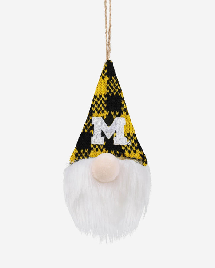 Michigan Wolverines Plaid Hat Plush Gnome Ornament FOCO - FOCO.com