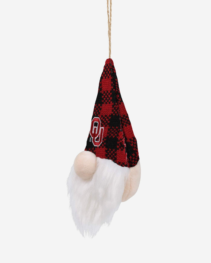 Oklahoma Sooners Plaid Hat Plush Gnome Ornament FOCO - FOCO.com