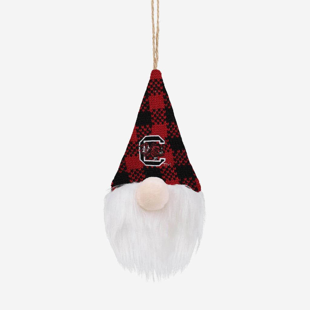 South Carolina Gamecocks Plaid Hat Plush Gnome Ornament FOCO - FOCO.com